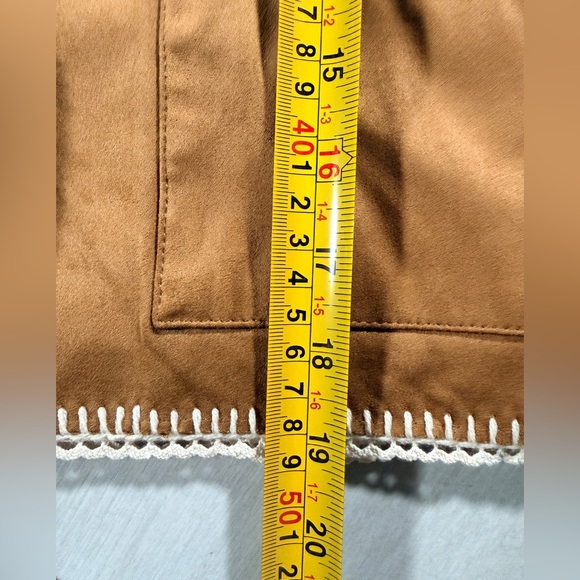 NWT Bagatelle Collection Crochet Trim Jacket Caramel Size XS - Picture 12 of 12